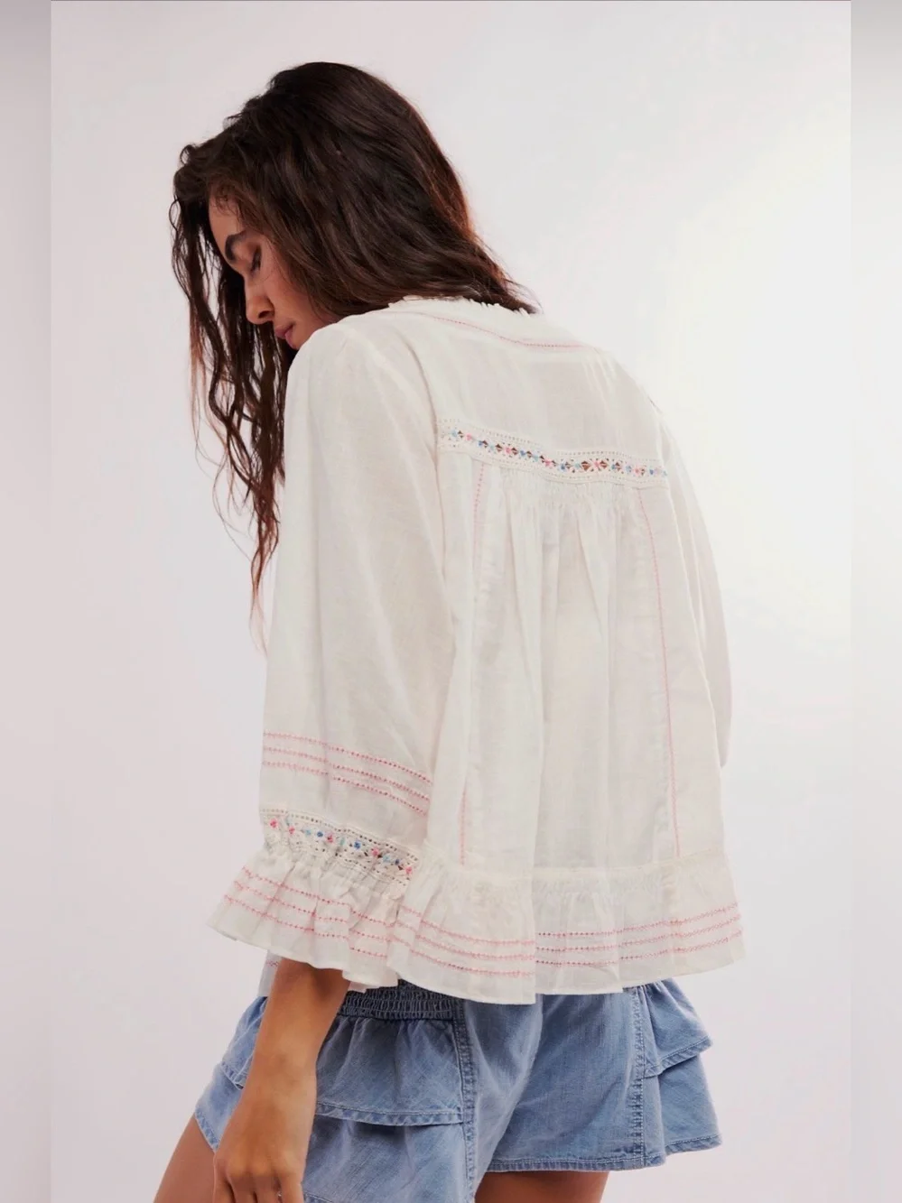 Free People Boho Ready For You Blouse, Size Medium